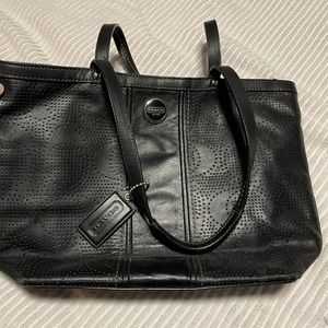 Medium black Coach tote style bag